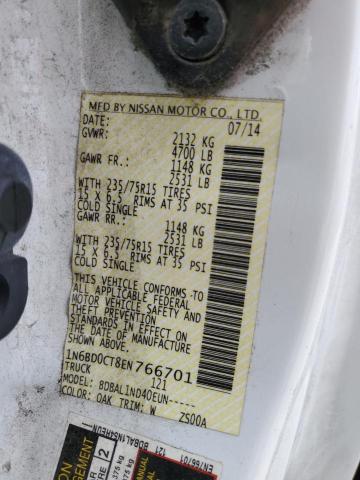 1N6BD0CT8EN766701 Nissan FRONTIER S