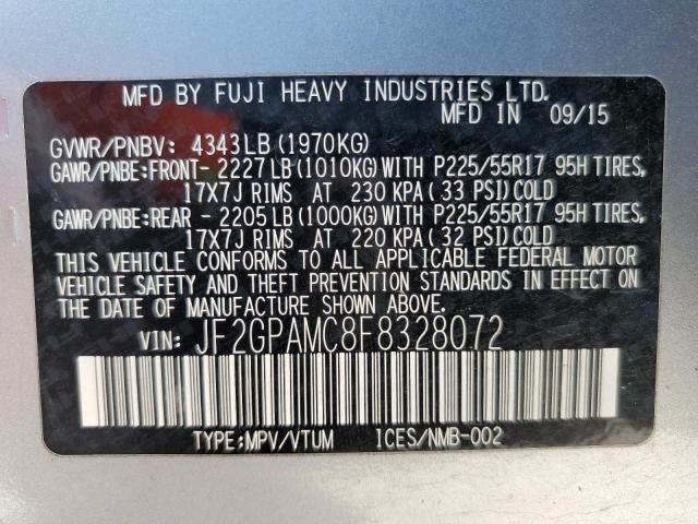 JF2GPAMC8F8328072 Subaru Xv Crosstrek 2.0 Limited