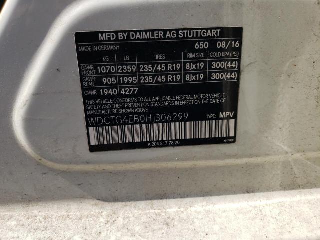 2017 MERCEDES-BENZ GLA 250 - WDCTG4EB0HJ306299