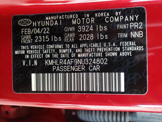 2022 HYUNDAI ELANTRA N - KMHLR4AF9NU324802