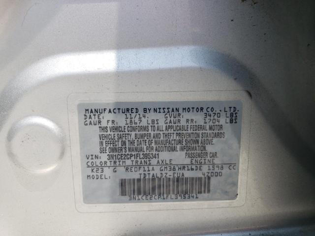 3N1CE2CP1FL395341 Nissan Versa Note S