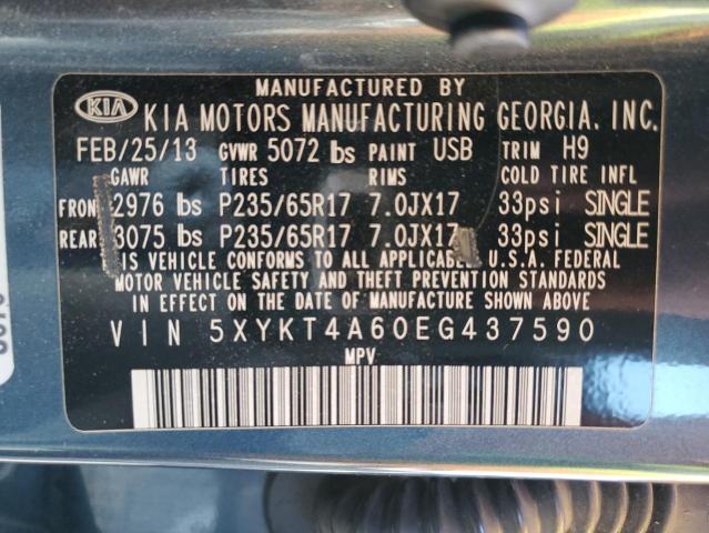 5XYKT4A60EG437590 KIA SORENTO LX