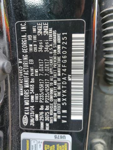 5XYKTDA74FG607251 KIA SORENTO LX