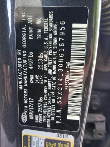 5XXGT4L30HG167956 KIA Optima Lx
