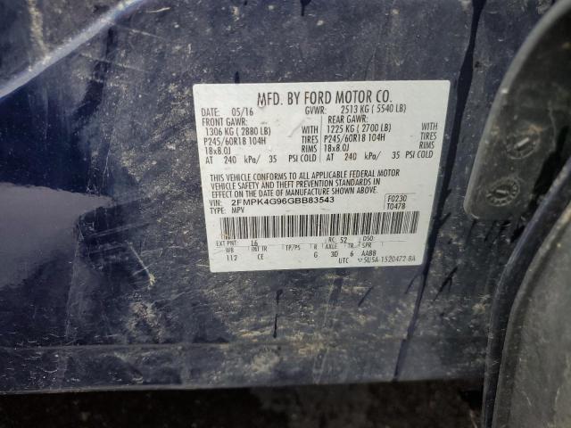2FMPK4G96GBB83543 Ford EDGE SE