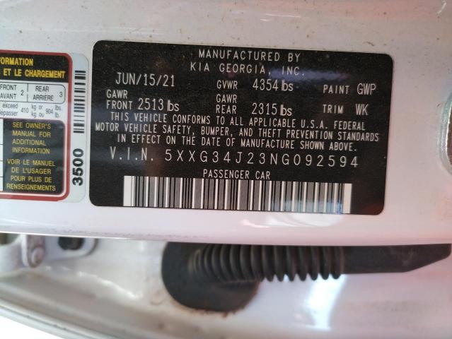 5XXG34J23NG092594 KIA K5 EX
