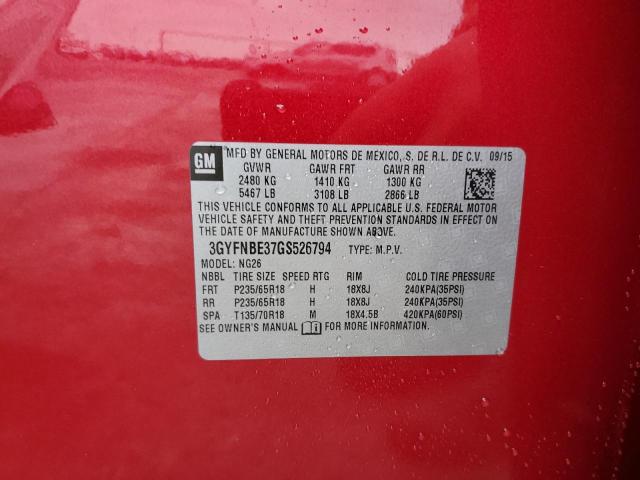 3GYFNBE37GS526794 Cadillac Srx Luxury Collection