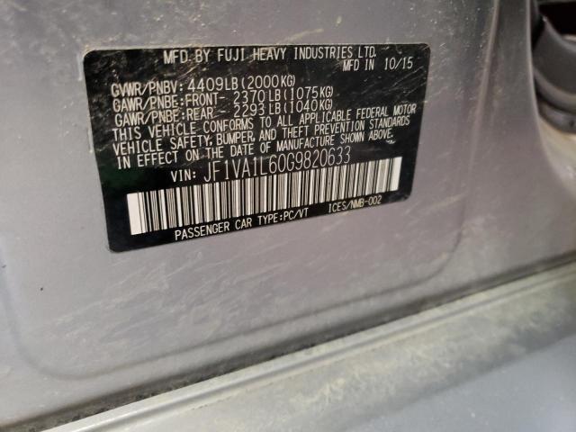 JF1VA1L60G9820633 Subaru Wrx Limited