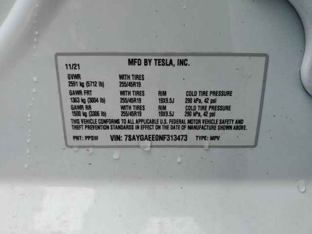 7SAYGAEE0NF313473 Tesla Model Y