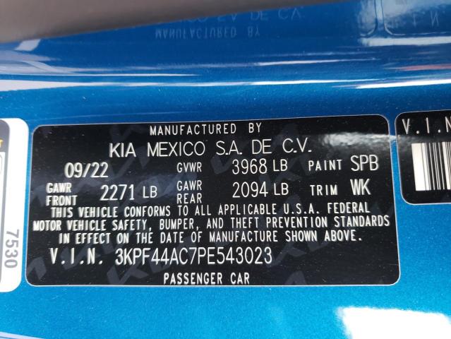 3KPF44AC7PE543023 KIA FORTE GT