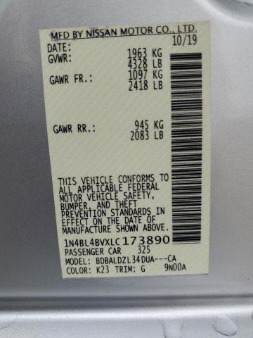 1N4BL4BVXLC173890 Nissan ALTIMA S