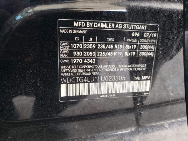 WDCTG4EB1LU023305 Mercedes-Benz GLA 250