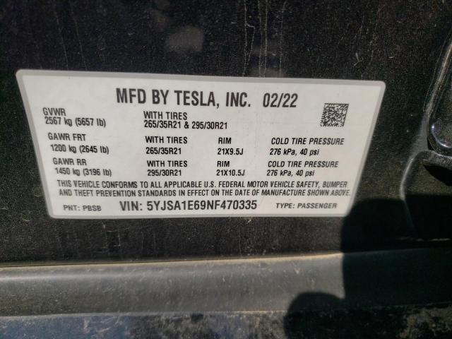5YJSA1E69NF470335 Tesla MODEL S