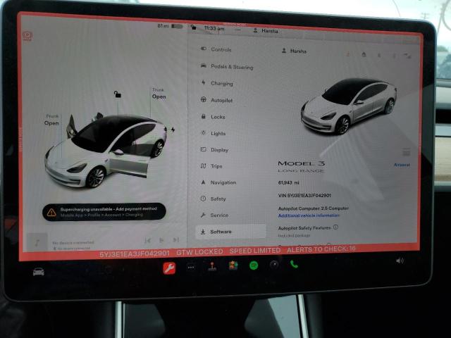 5YJ3E1EA3JF042901 Tesla MODEL 3