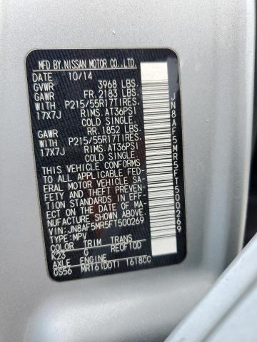 2015 NISSAN JUKE S - JN8AF5MR5FT500269