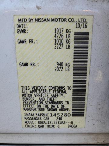 1N4AL3AP8HC145280 Nissan ALTIMA 2.5