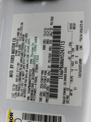1FA6P8AM6H5247713 Ford MUSTANG