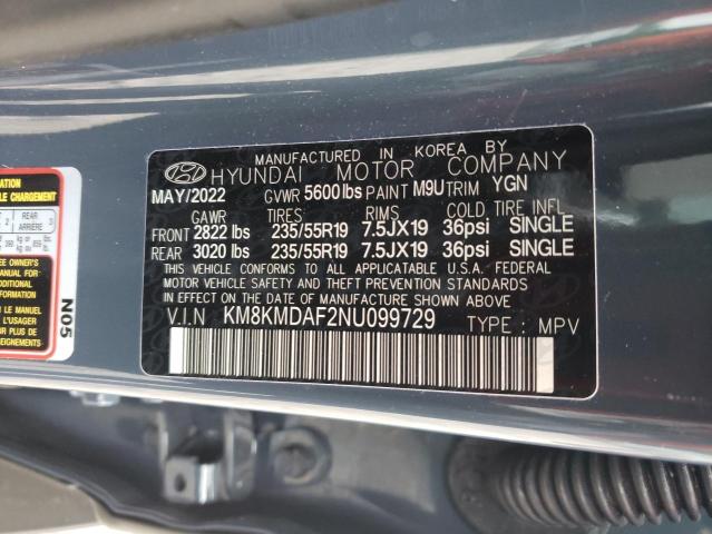 KM8KMDAF2NU099729 | 2022 HYUNDAI IONIQ 5 SE