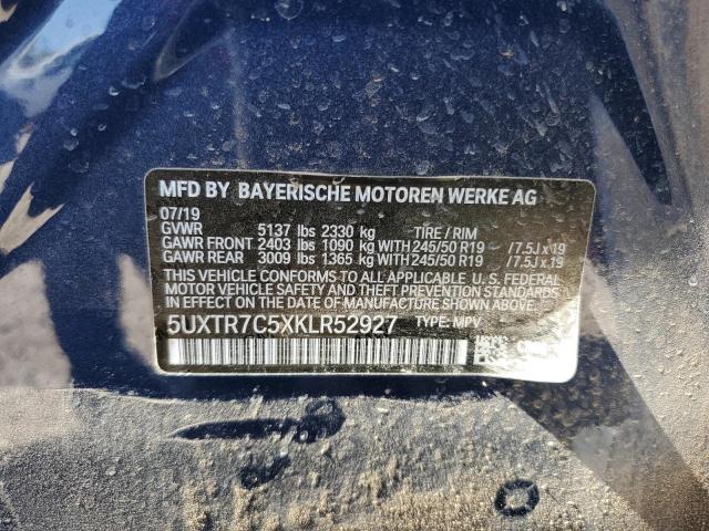 5UXTR7C5XKLR52927 2019 BMW X3, photo no. 13