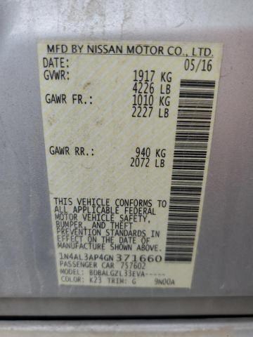 1N4AL3AP4GN371660 Nissan ALTIMA 2.5