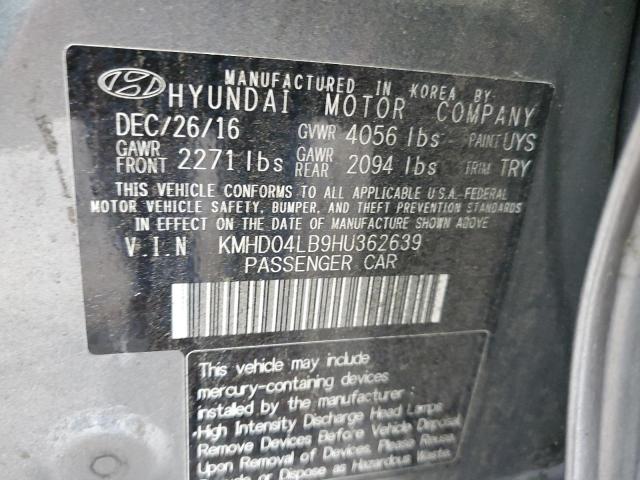 2017 HYUNDAI ELANTRA SP - KMHD04LB9HU362639
