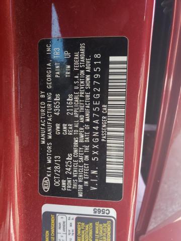 5XXGN4A75EG279518 KIA OPTIMA EX