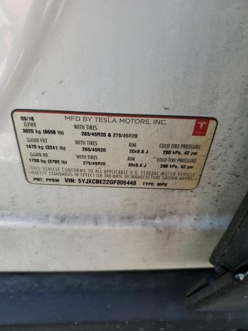 5YJXCBE22GF005448 Tesla MODEL X