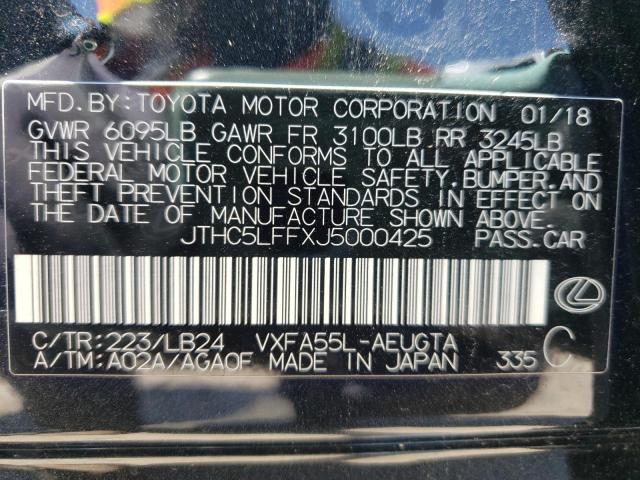 2018 LEXUS LS 500 JTHC5LFFXJ5000425