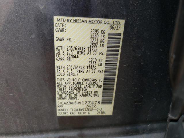 5N1AZ2MH3HN177478 Nissan MURANO S