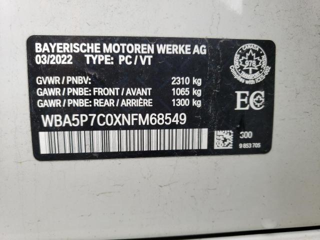 2022 BMW 330E - WBA5P7C0XNFM68549