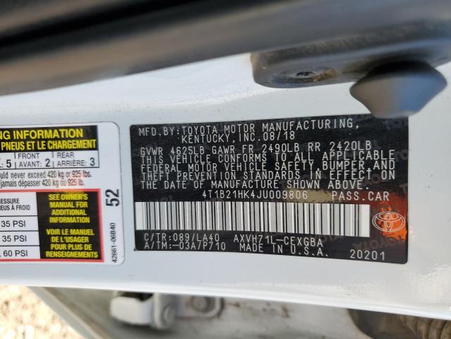 4T1B21HK4JU009806 Toyota CAMRY HYBRID