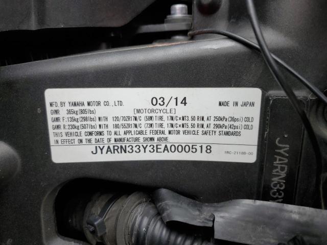 2014 YAMAHA FZ09 C JYARN33Y3EA000518