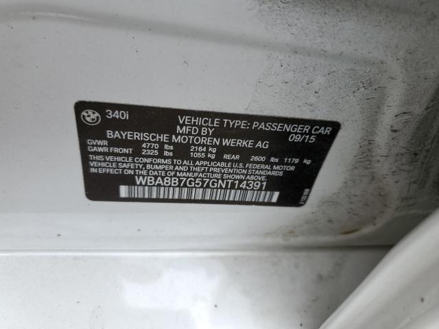 2016 BMW 340 XI - WBA8B7G57GNT14391