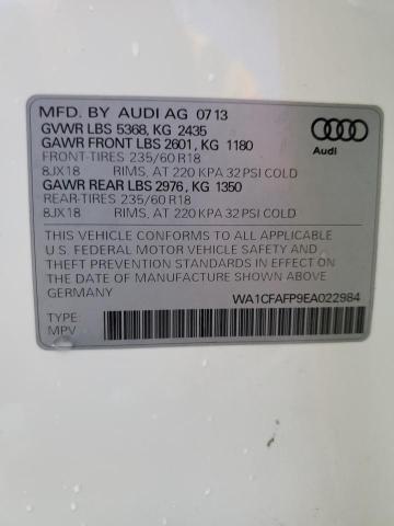 VIN WA1CFAFP9EA022984 2014 Audi Q5, Premium no.13