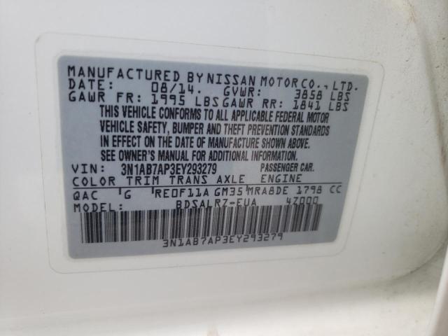 3N1AB7AP3EY293279 Nissan SENTRA S