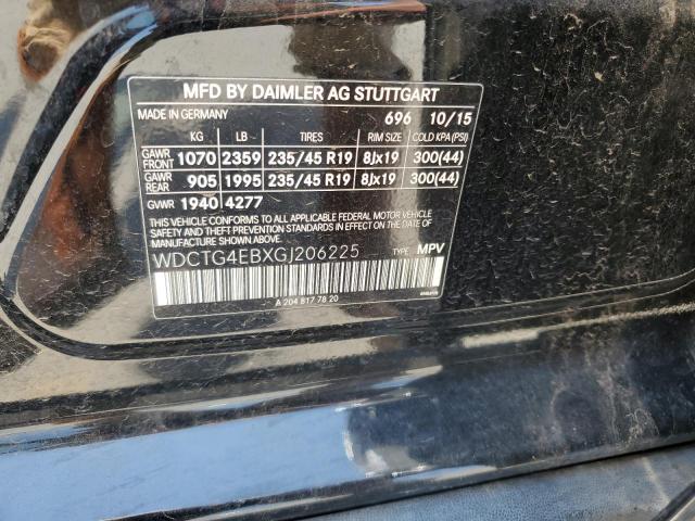 2016 MERCEDES-BENZ GLA 250 - WDCTG4EBXGJ206225