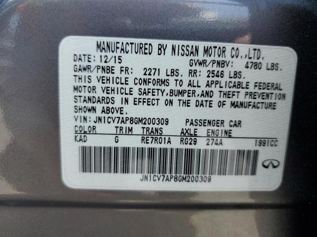 JN1CV7AP8GM200309 Infiniti Q50 BASE
