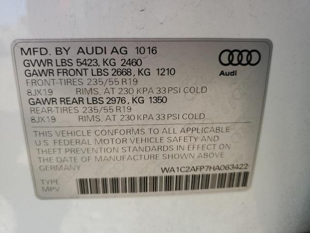 VIN WA1C2AFP7HA063422 2017 Audi Q5, Premium no.13