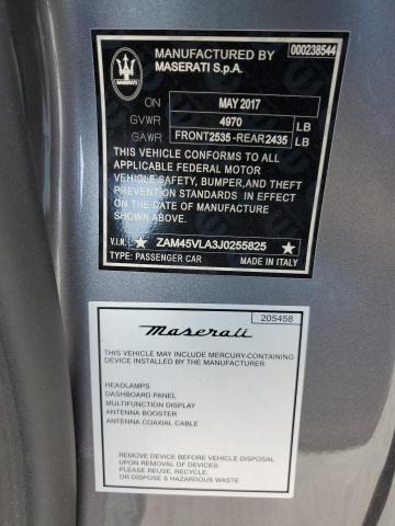2018 MASERATI GRANTURISM - ZAM45VLA3J0255825