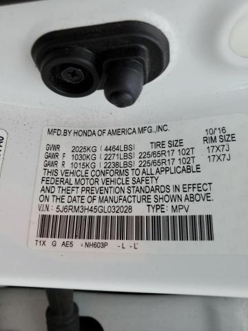 2016 HONDA CR-V SE - 5J6RM3H45GL032028