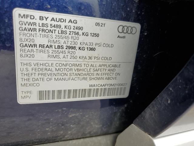 2021 AUDI Q5 PRESTIG - WA1CAAFY3M2100627