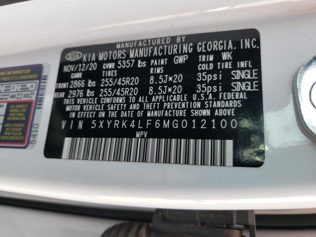 5XYRK4LF6MG012100 KIA SORENTO SX