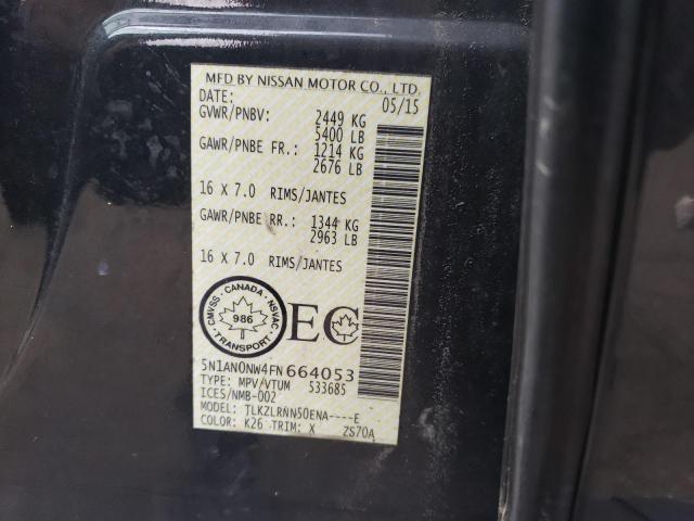 2015 NISSAN XTERRA X 5N1AN0NW4FN664053