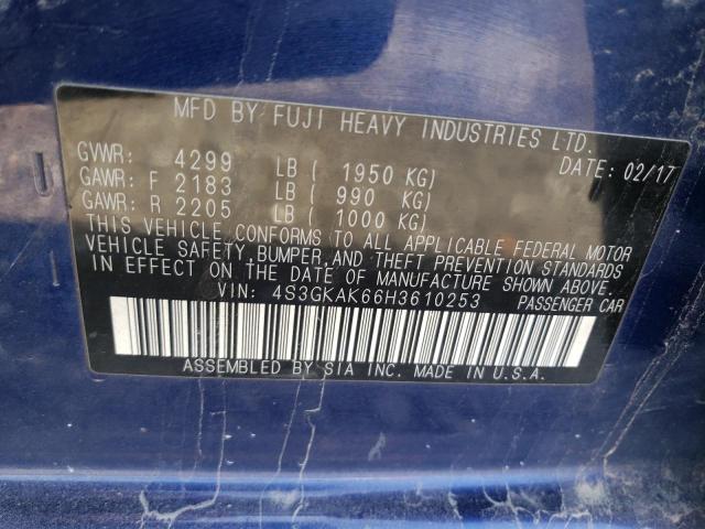 4S3GKAK66H3610253 Subaru Impreza Sport