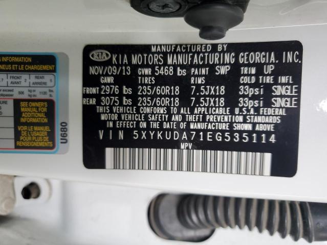 5XYKUDA71EG535114 KIA SORENTO EX
