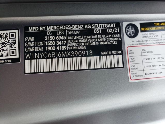 VIN W1NYC6BJ6MX390918 2021 Mercedes-Benz G-Class, 550 no.13