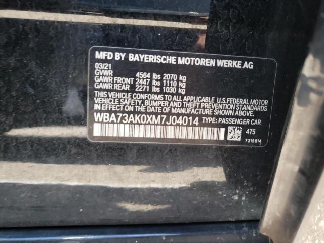 VIN WBA73AK0XM7J04014 2021 BMW 2 Series, 228XI no.12