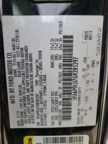 3FA6P0LU7GR285297 Ford Fusion Se Hybrid