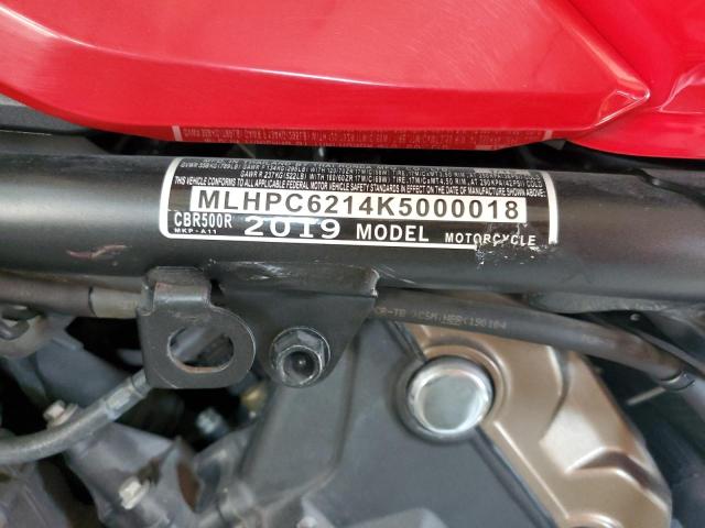 2019 HONDA CBR500 R MLHPC6214K5000018
