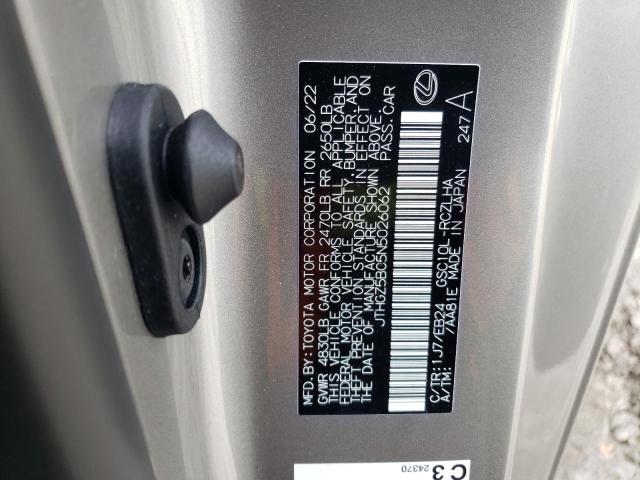 2022 LEXUS RC 350 BAS JTHGZ5BC5N5026062